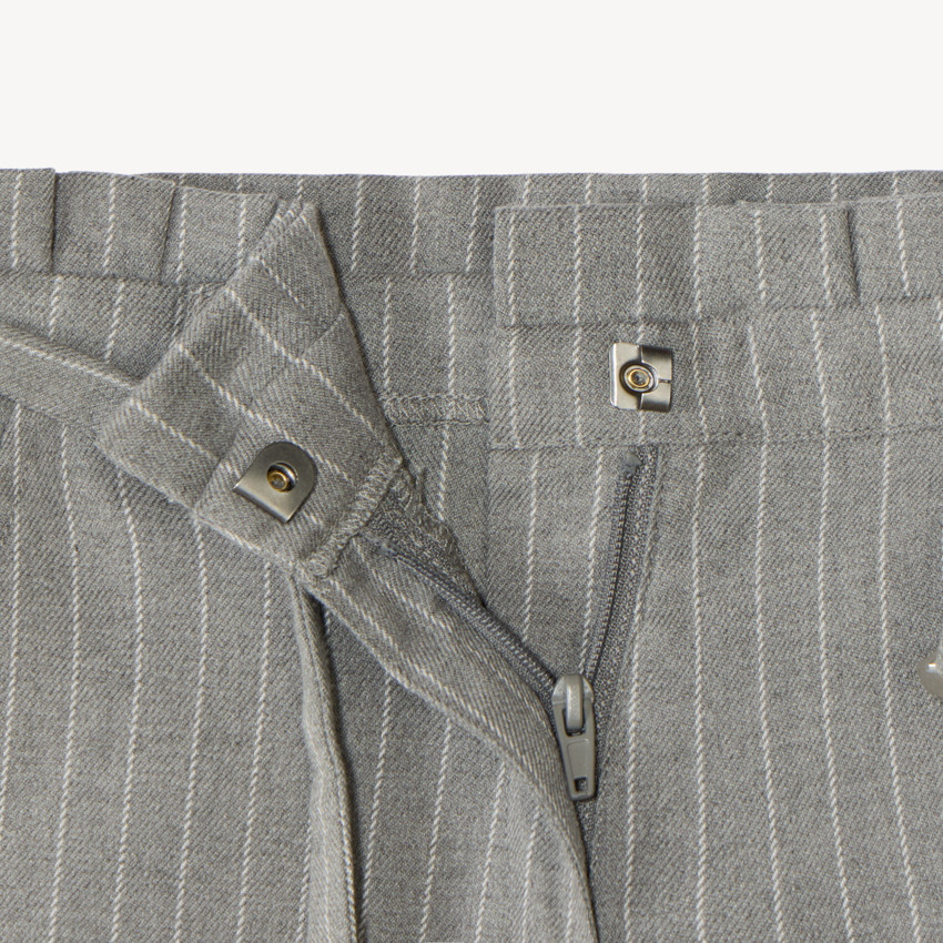Pantalon large fille en flanelle avec cœur en strass 