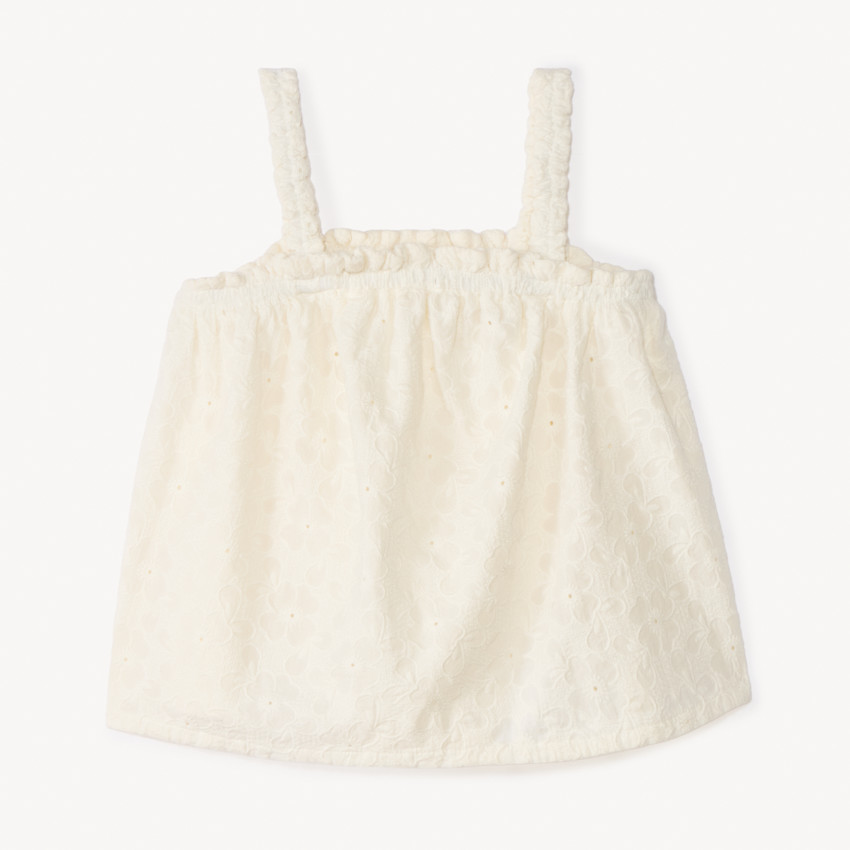 Débardeur en broderie anglaise pour fille  