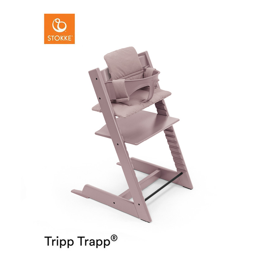Chaise-haute évolutive en hêtre Tripp Trapp mauve 