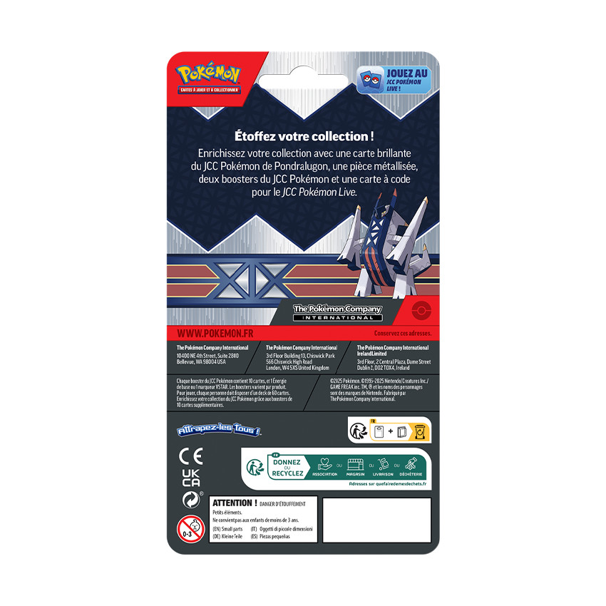 Pack de 2 boosters Pokémon + carte promo Pondralugon 
