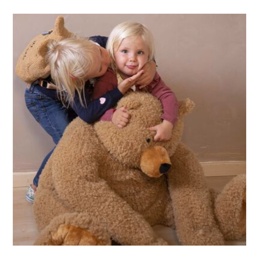 Peluche Ours assis 76cm - Brun 