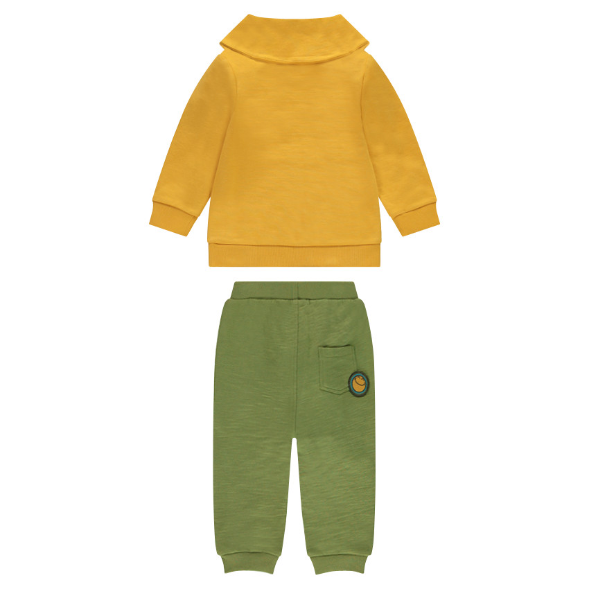 Jogging en molleton avec Smiley brodé et badges 