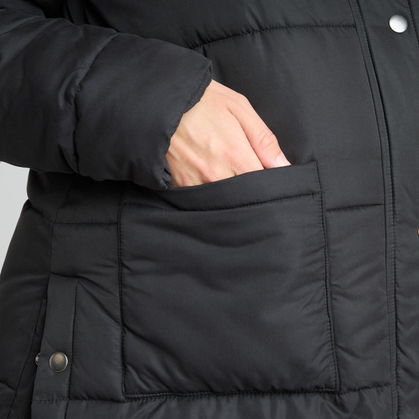 Doudoune évolutive longue et matelassée pour femme 