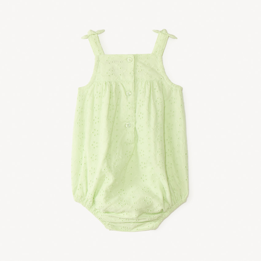 Combinaison courte en broderie anglaise fantaisie pour bébé fille 