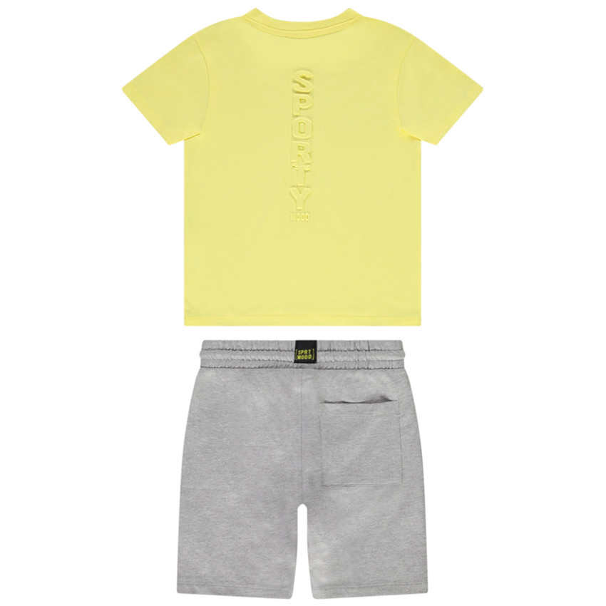 Ensemble 2 pièces en jersey t-shirt manches courtes + bermuda pour garçon 