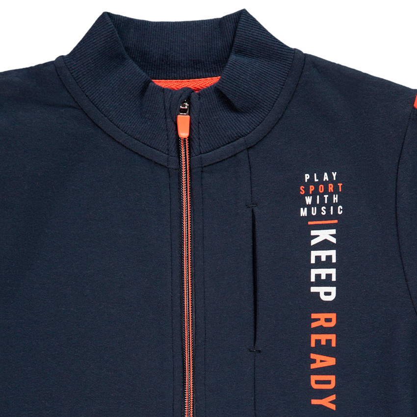Jogging bleu marine et touches d'orange pour enfant garçon 