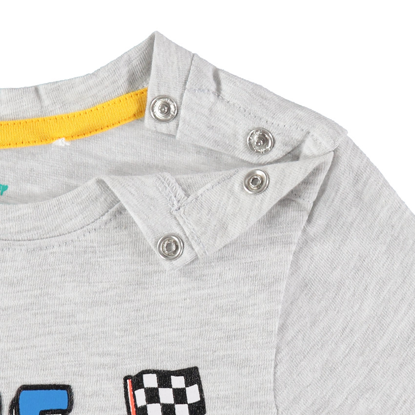 T-shirt manches longues gris chiné print voitures Cars Disney Main T-shirt manches longues gris chiné print voitures Cars Disney
