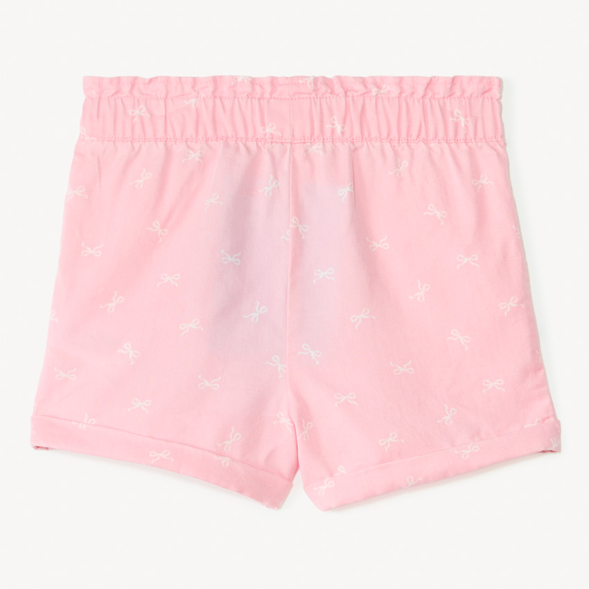 Short en sergé imprimé fantaisie pour bébé fille 