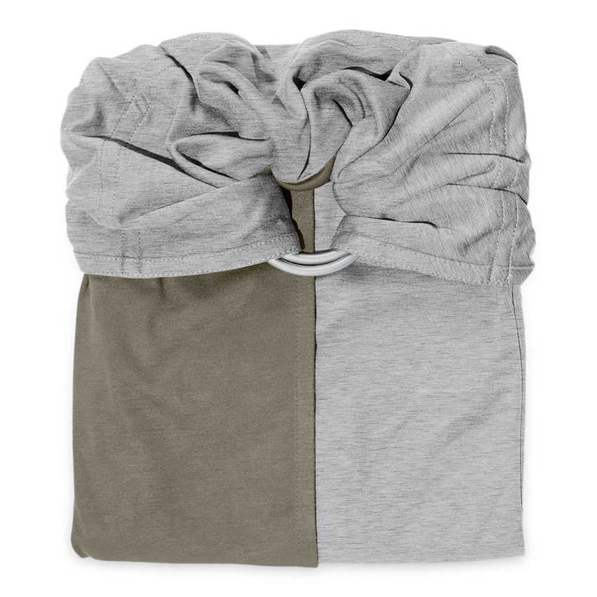 Echarpe de portage sans nœud - Chiné/Olive 