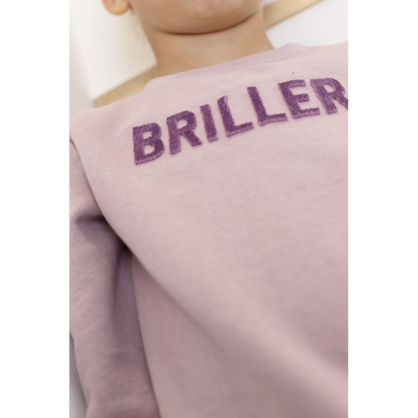 Sweat en molleton gratté avec patch bouclette pour fille 