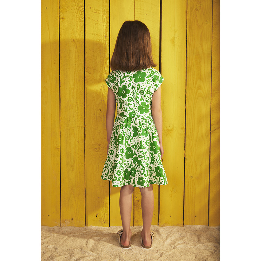 Robe portefeuille manches courtes imprimé floral pour fille 