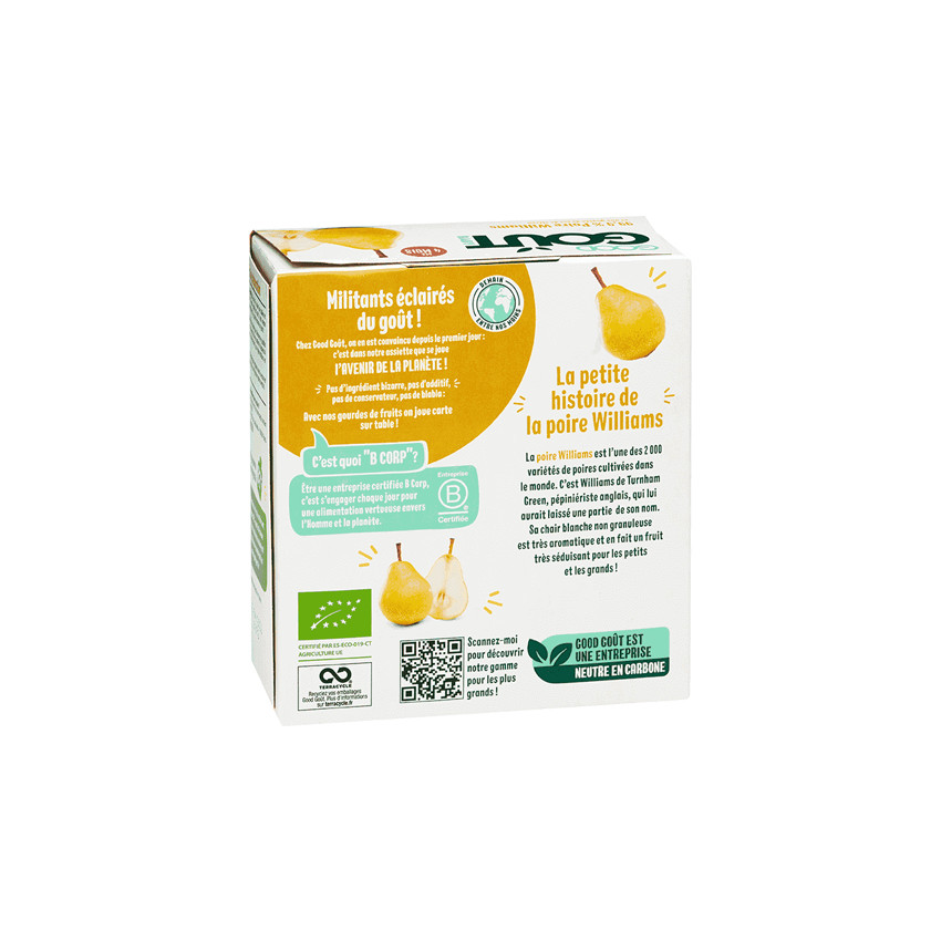 Gourde aux poires williams - 4 x 85g 