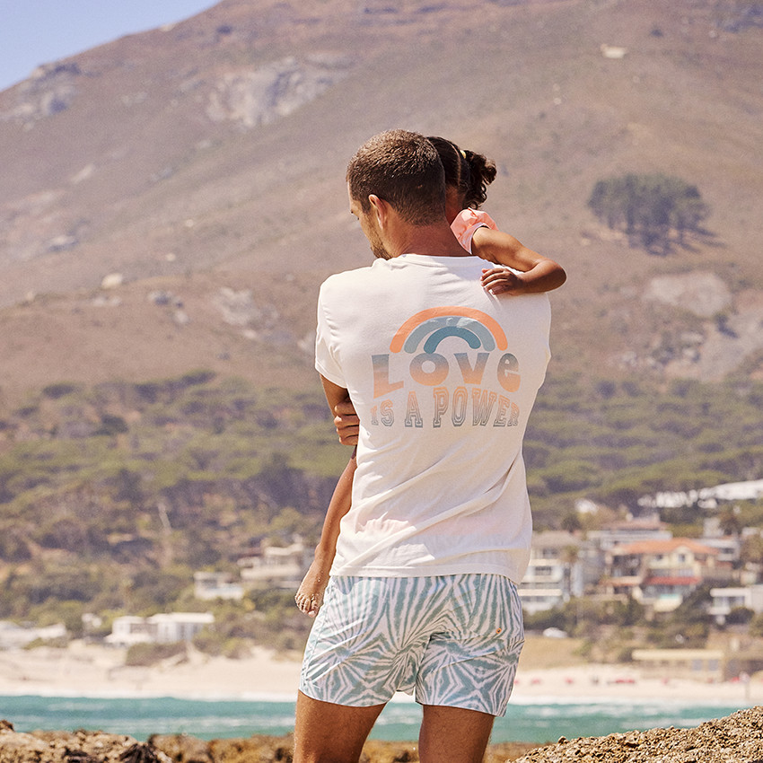 T-shirt manches courtes à prints effet dégradé pour homme 