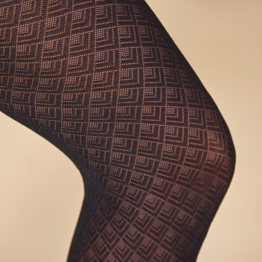 Collant de grossesse fin imprime fantaisie Pamela 30 deniers
