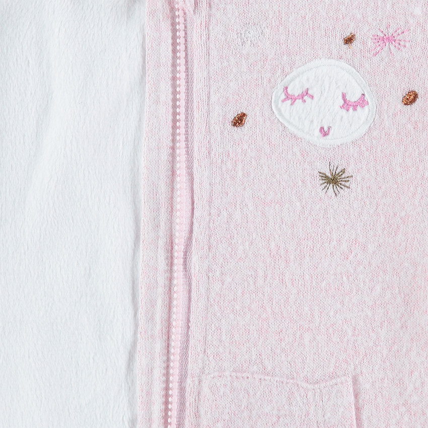 Jogging bi-matière doublé sherpa avec pantalon imprimé all-over 