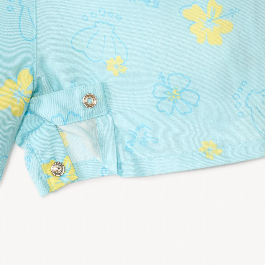 Combinaison courte imprimé fleurs pour bébé fille  
