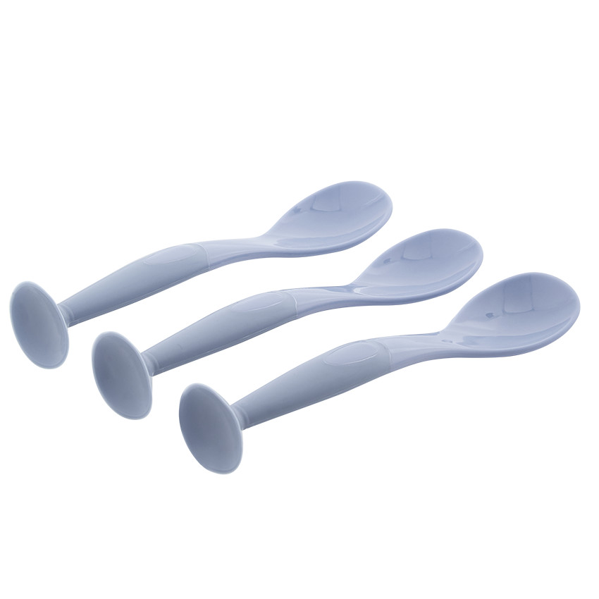 Set de 3 couverts à ventouse Yummix bleu 