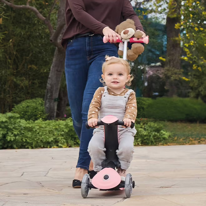 Trottinette évolutive 3 en 1 Go Up Deluxe Lights rose pastel 