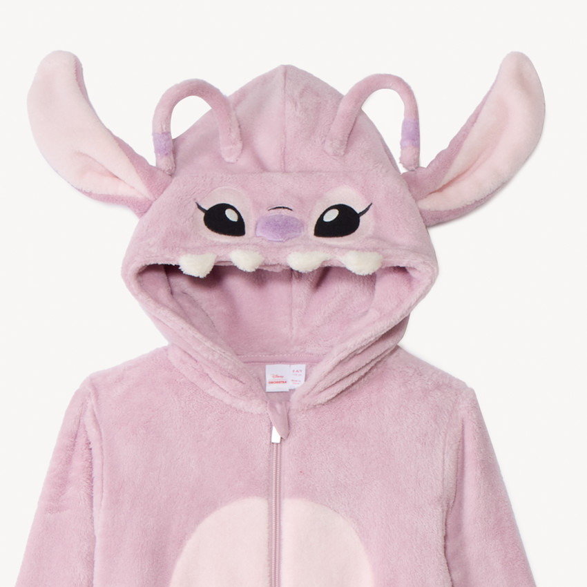 Surpyjama Angel Disney à capuche ludique et doublure sherpa pour fille 