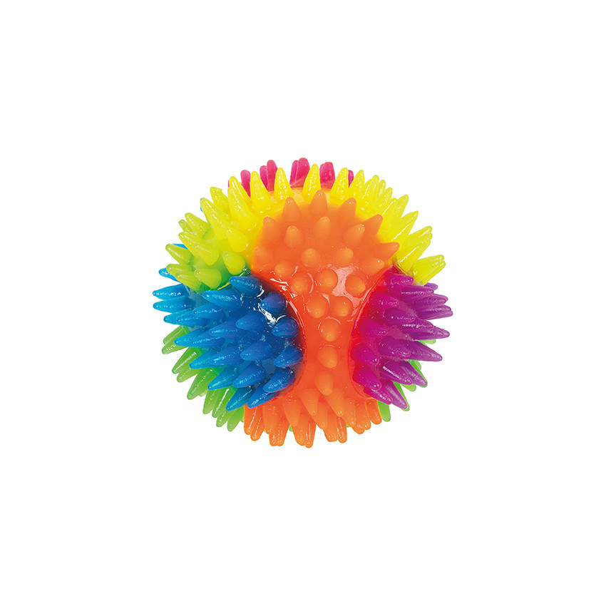 Balle lumineuse à picots Ø 7cm multicolore 