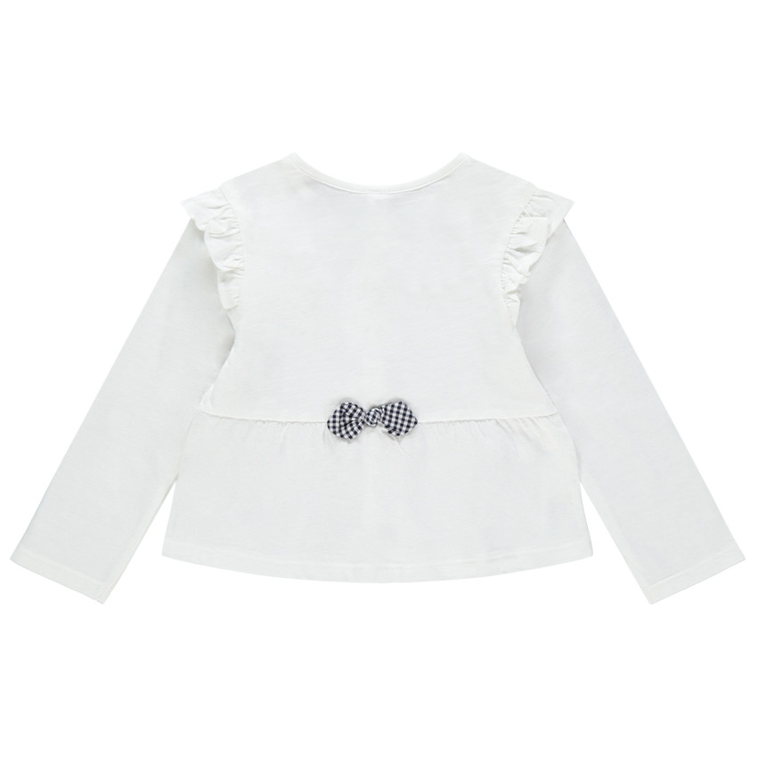 Gilet en coton à poire printée et noeud au dos 