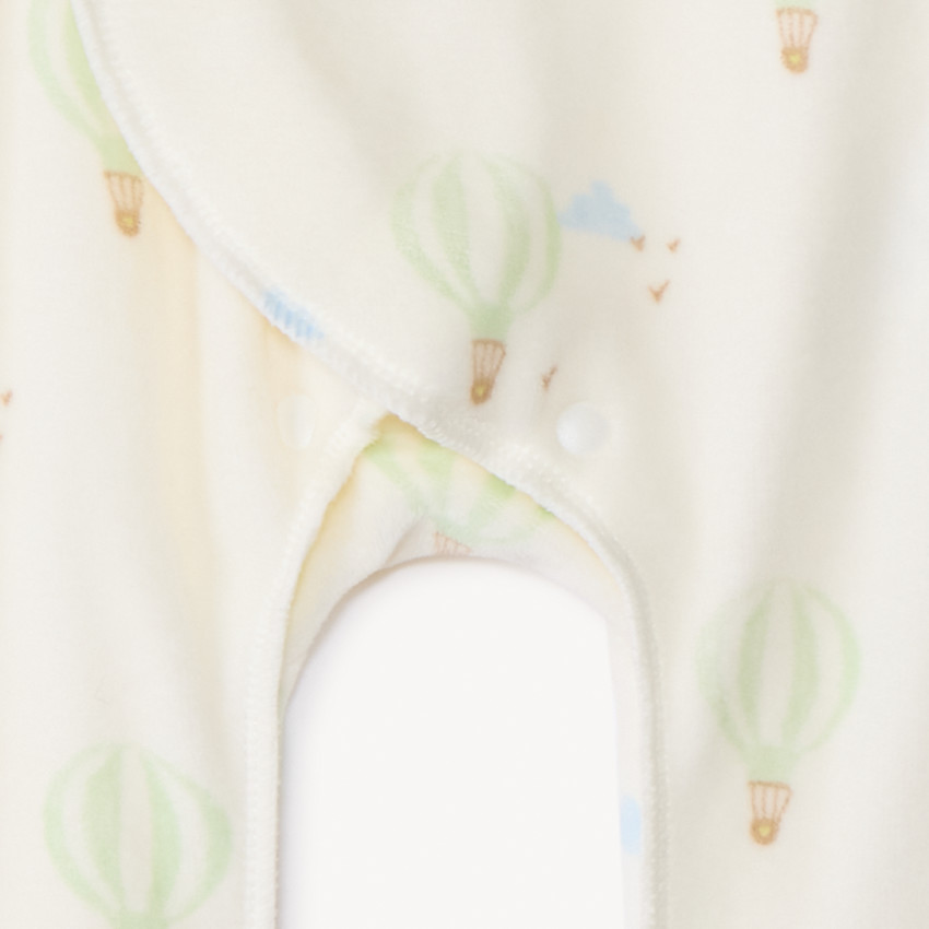 Dors-bien en velours imprimé montgolfières pour bébé prématuré 