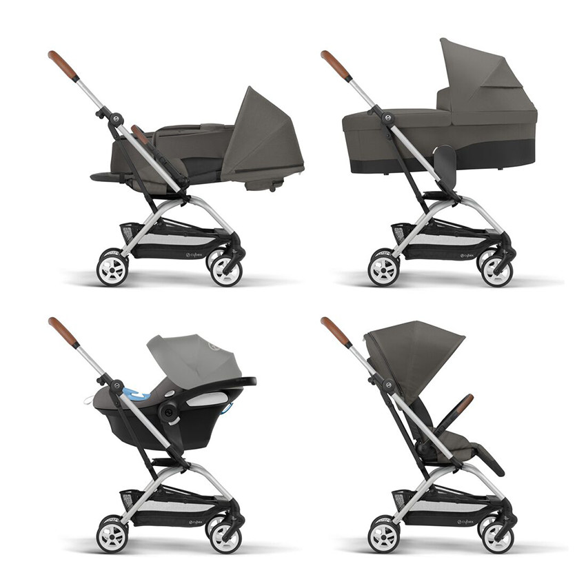 Poussette Eezy S Twist 2 châssis silver - Soho grey 