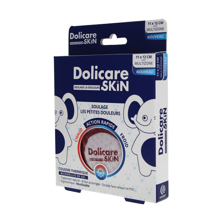 Coussin thermique en microbilles de gel Éléphant rouge 