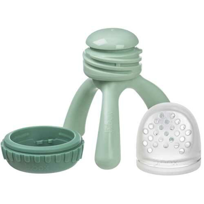 Sucette grignoteuse avec embout silicone sur trépied Vert Sauge 4m+ 