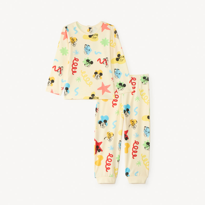 Set pyjama 2 pièces Mickey Disney pour bébé garçon avec finitions différentes selon l'âge 