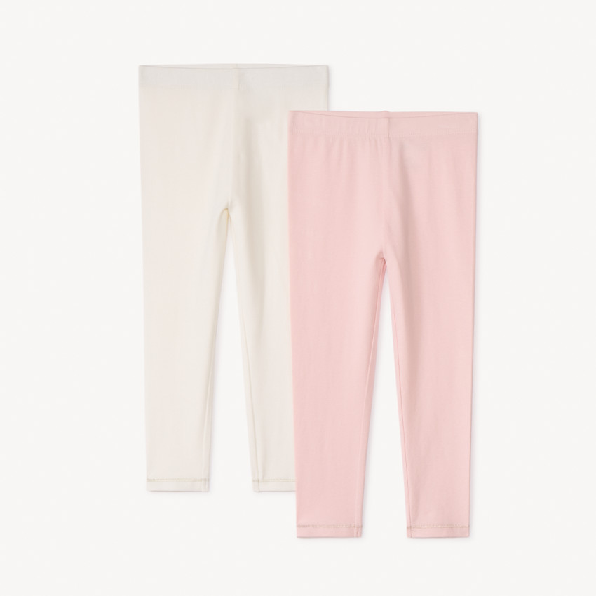 Lot de 2 caleçons longs unis pour bébé fille