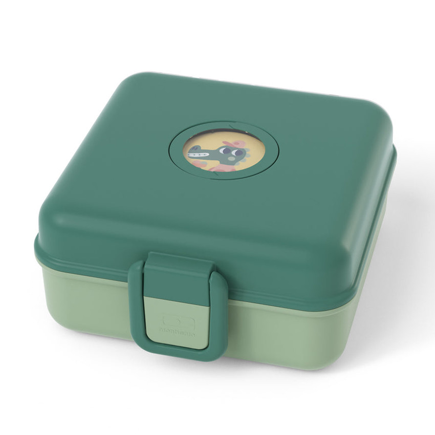 Lunchbox personnalisable 850ml Snacky avec couverts Forest Vert 