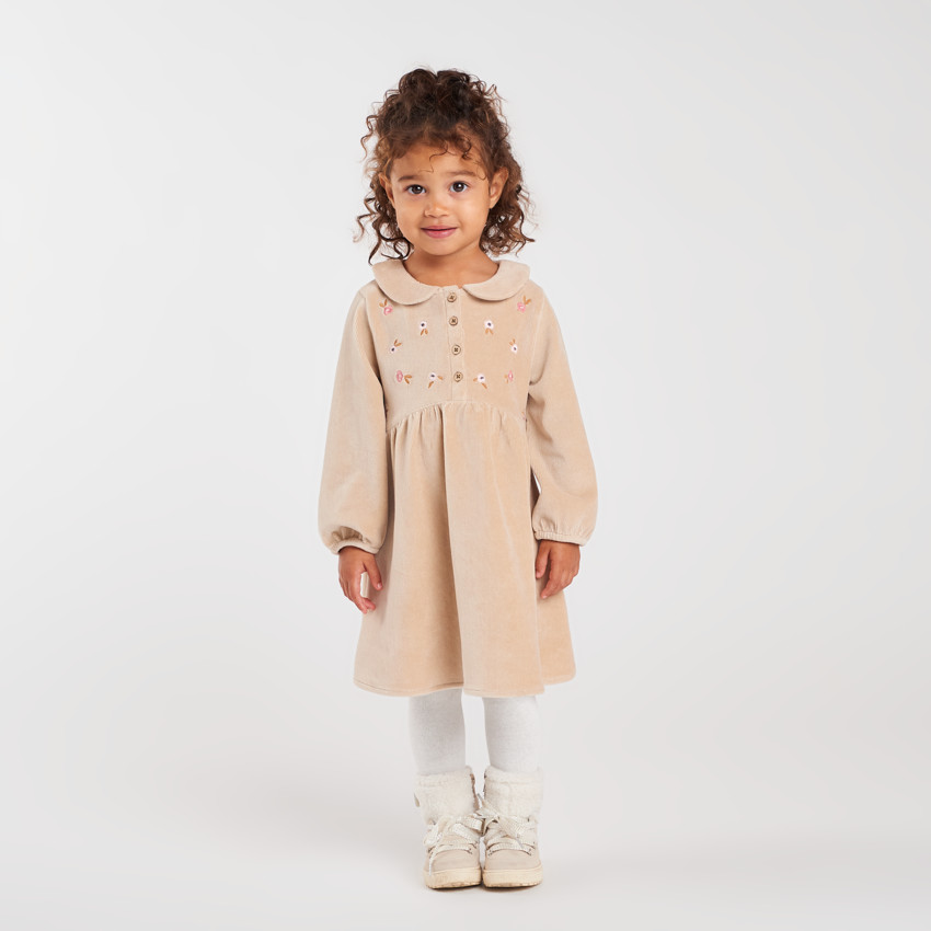 Robe en velours côtelé bébé fille