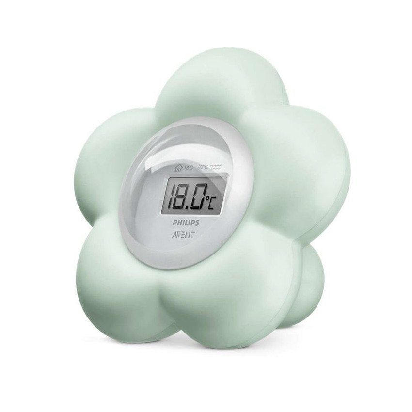 Thermomètre étanche forme fleur - Vert Mint