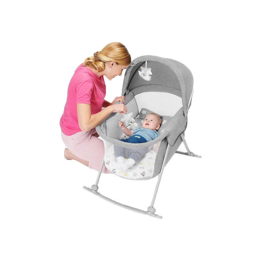 Berceau pliable Lovi 3 en 1 - Rose 