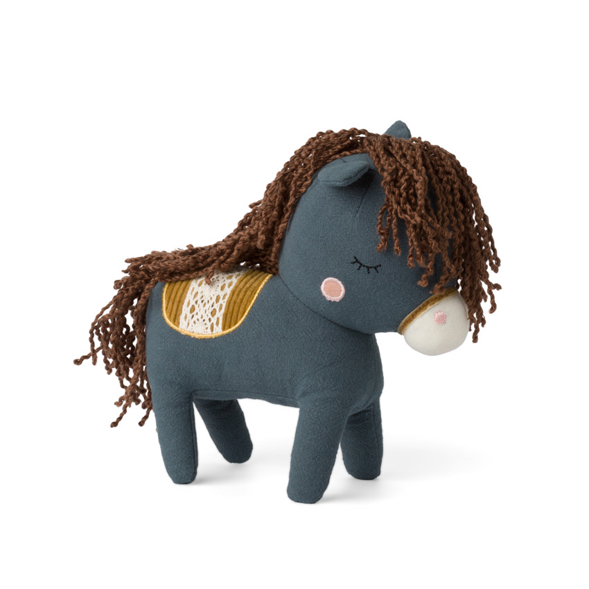 Peluche cheval avec boîte cadeau - Multicolore