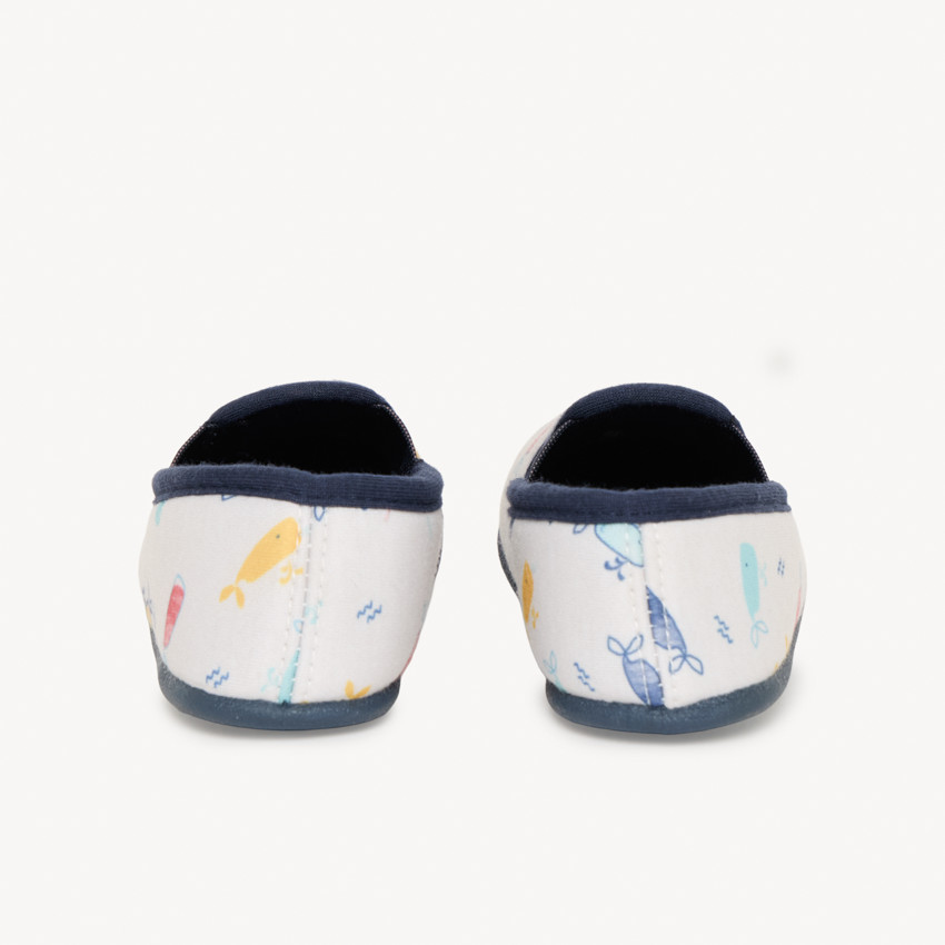 Chaussons bas imprimé baleines pour bébé garçon 