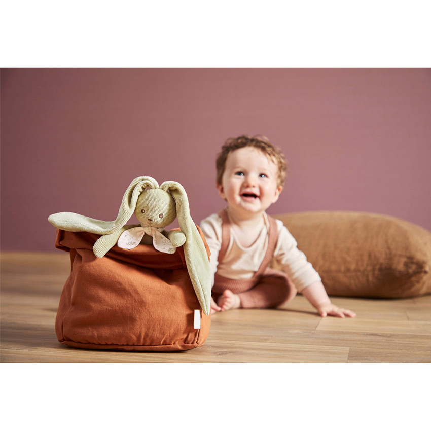 Doudou pantin Lapinoo 25 cm vert 