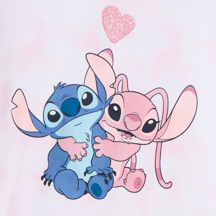 T-shirt manches courtes Stitch & Angel Disney tie and dye pour fille 