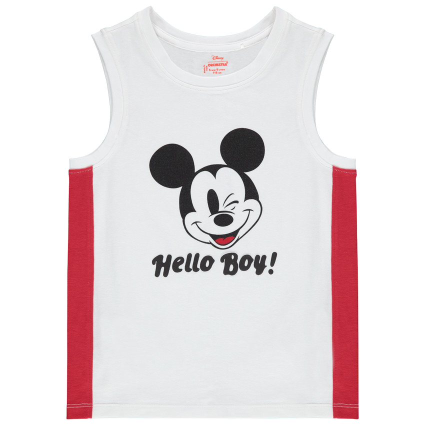 Débardeur en coton bio print Mickey Main Débardeur en coton bio print Mickey