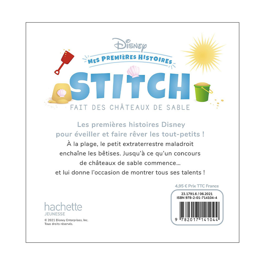 Livre Disney "Mes premières histoires - Stitch fait des châteaux de sable" 