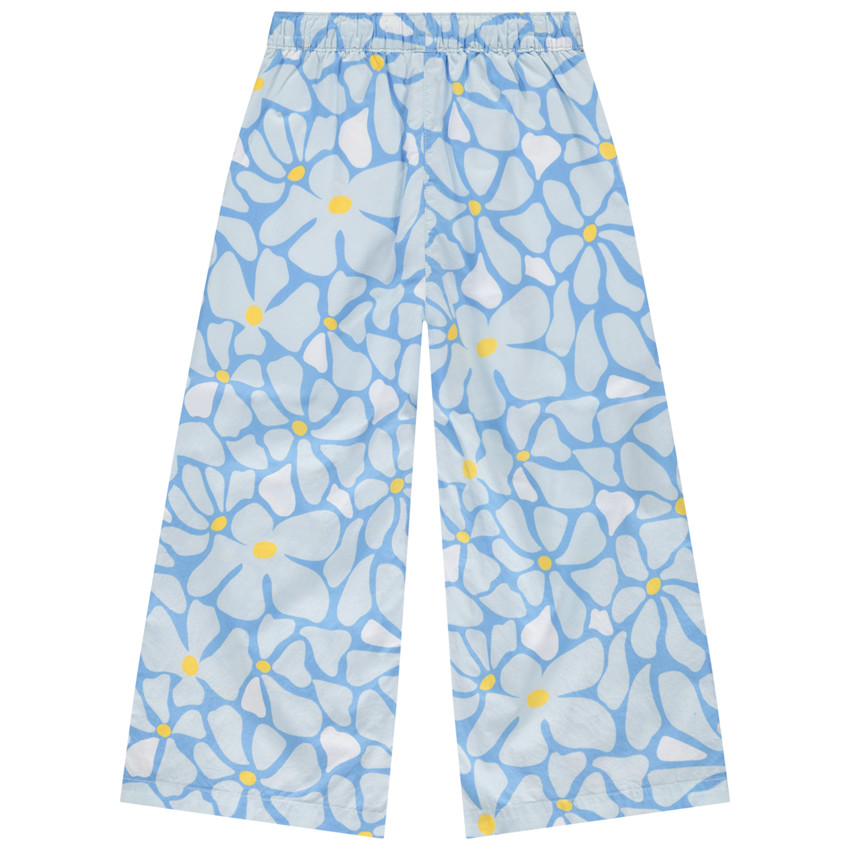 Pantalon évasé imprimé fleurs pour fille 