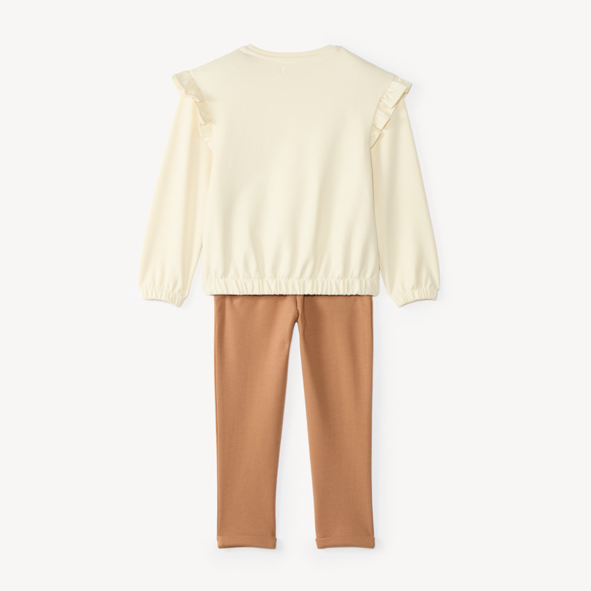 Ensemble sportswear fille à sequins et paillettes  