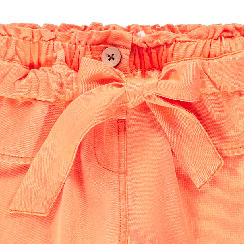 Short en toile uni pour fille 