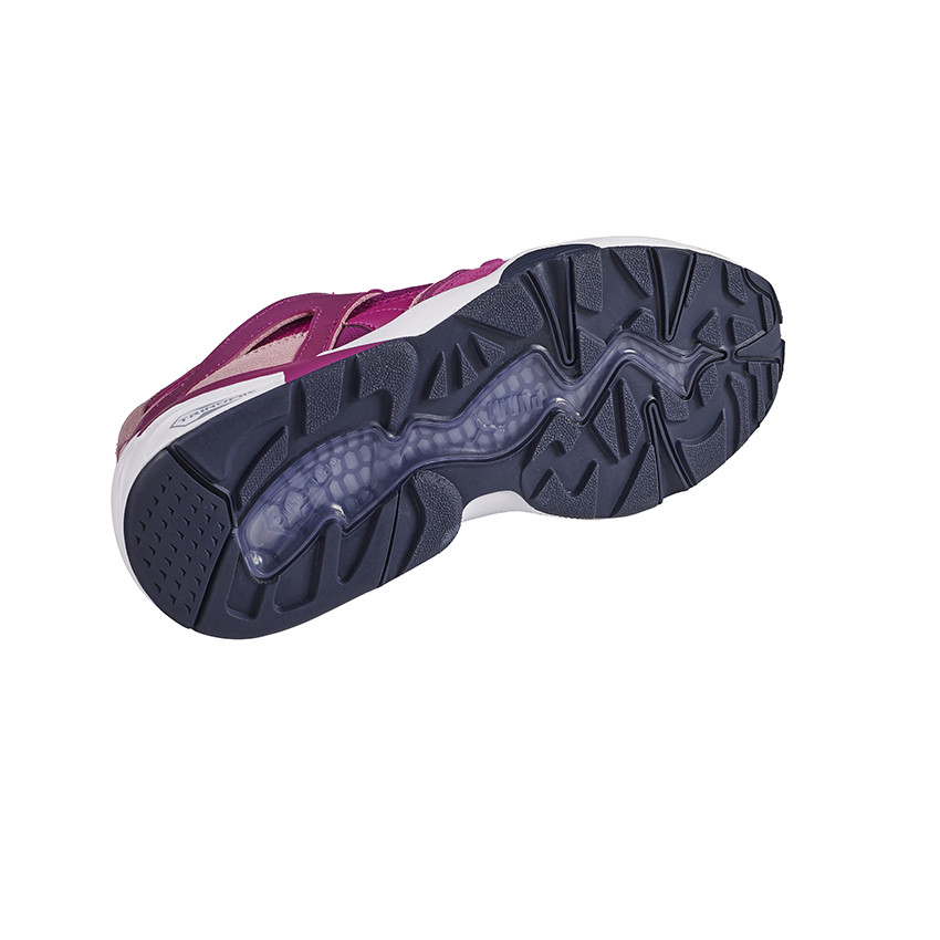 PUMA - Baskets basses coloris violet à lacets élastiqués du 28 au 35 