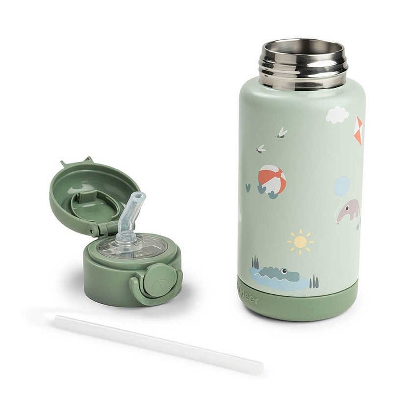 Gourde isotherme avec paille 340ml Playground Vert 