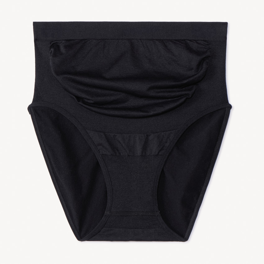 Culotte de grossesse taille haute sans coutures en microfibre