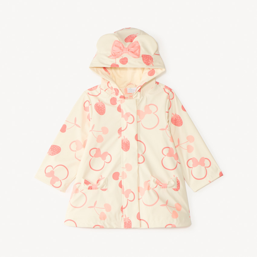 Parka gomme à capuche avec oreilles 3D imprimé Minnie Disney pour bébé fille
