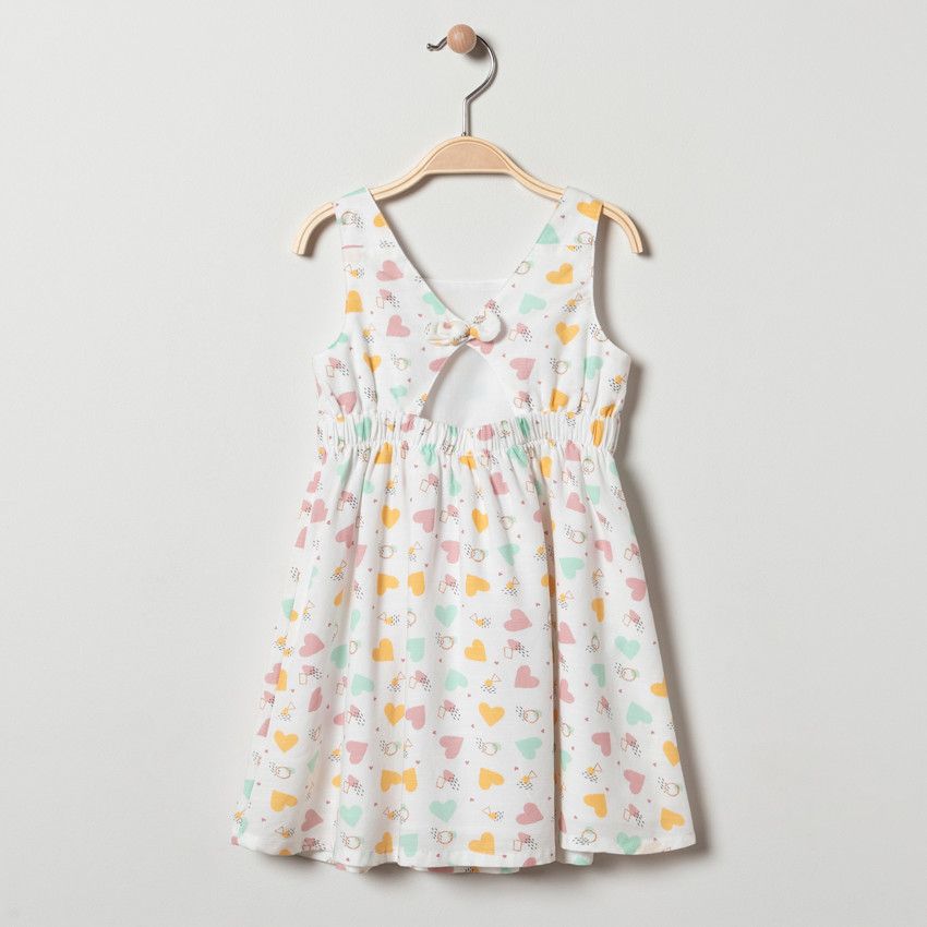 Robe patineuse imprimé coeurs pour bébé fille 