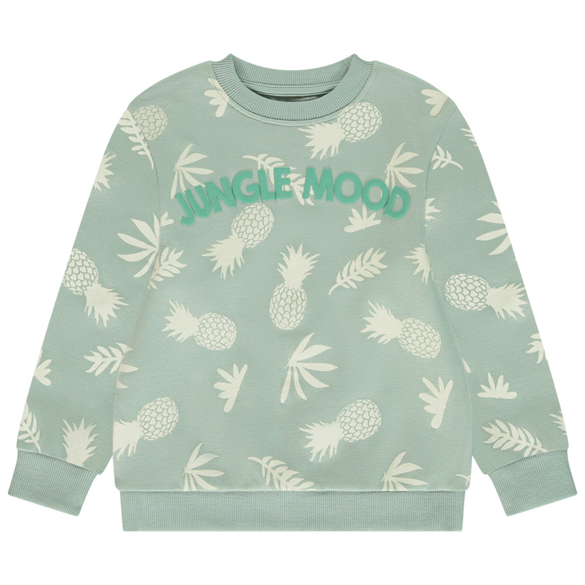 Sweat molleton imprimé fantaisie et puff print pour garçon 